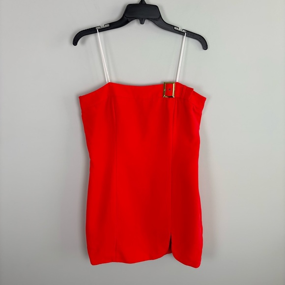 Amanda Uprichard x REVOLVE Edison Mini Dress in Crimson Size L - Picture 2 of 12